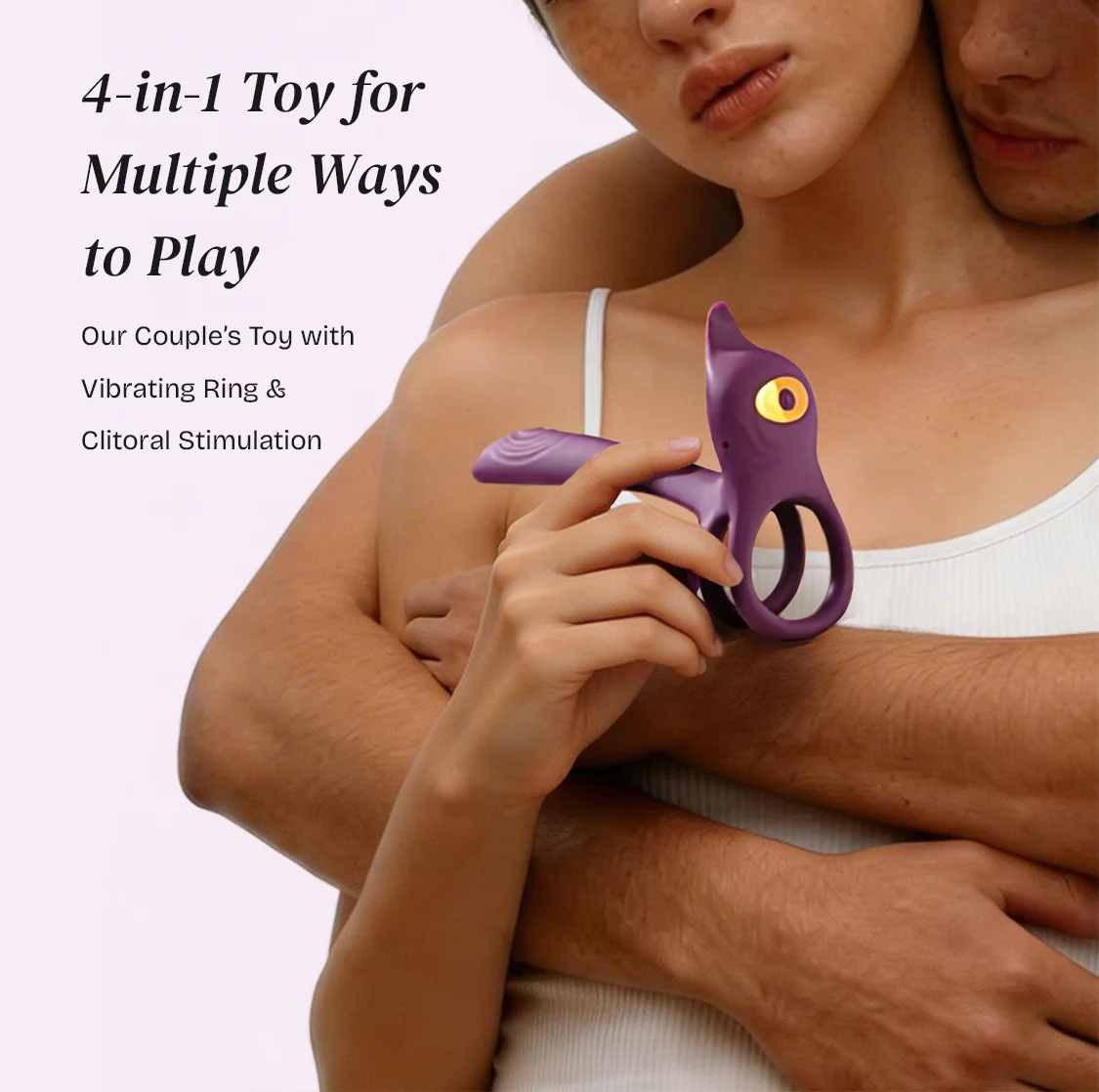 dual vibrating ring Double Play Dual Vibrating Cock Ring main image 1