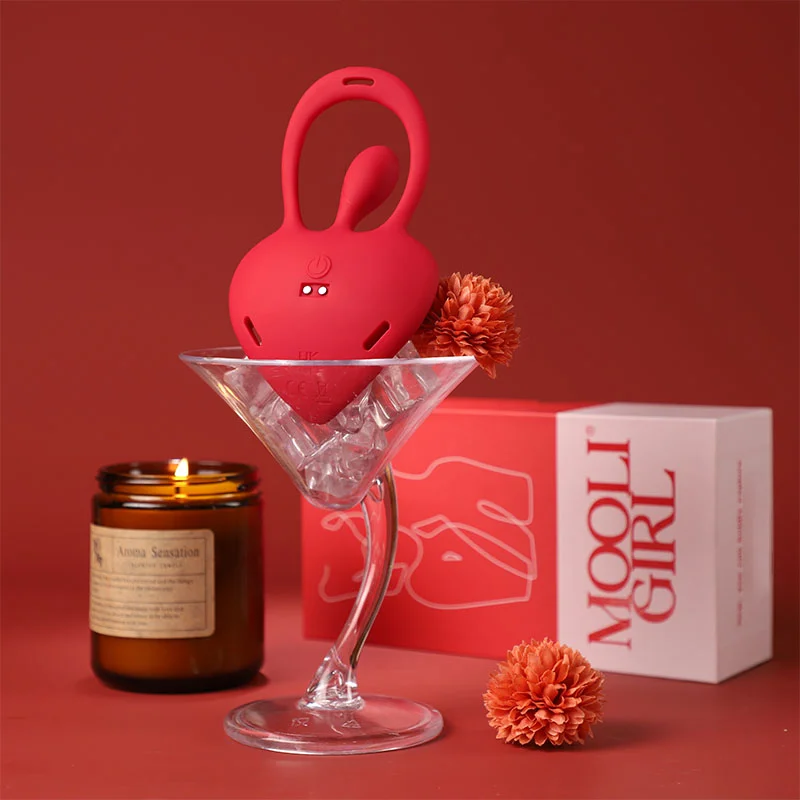 Mooligirl RED Heart Clit Stimulator & Wearable Rose Toy