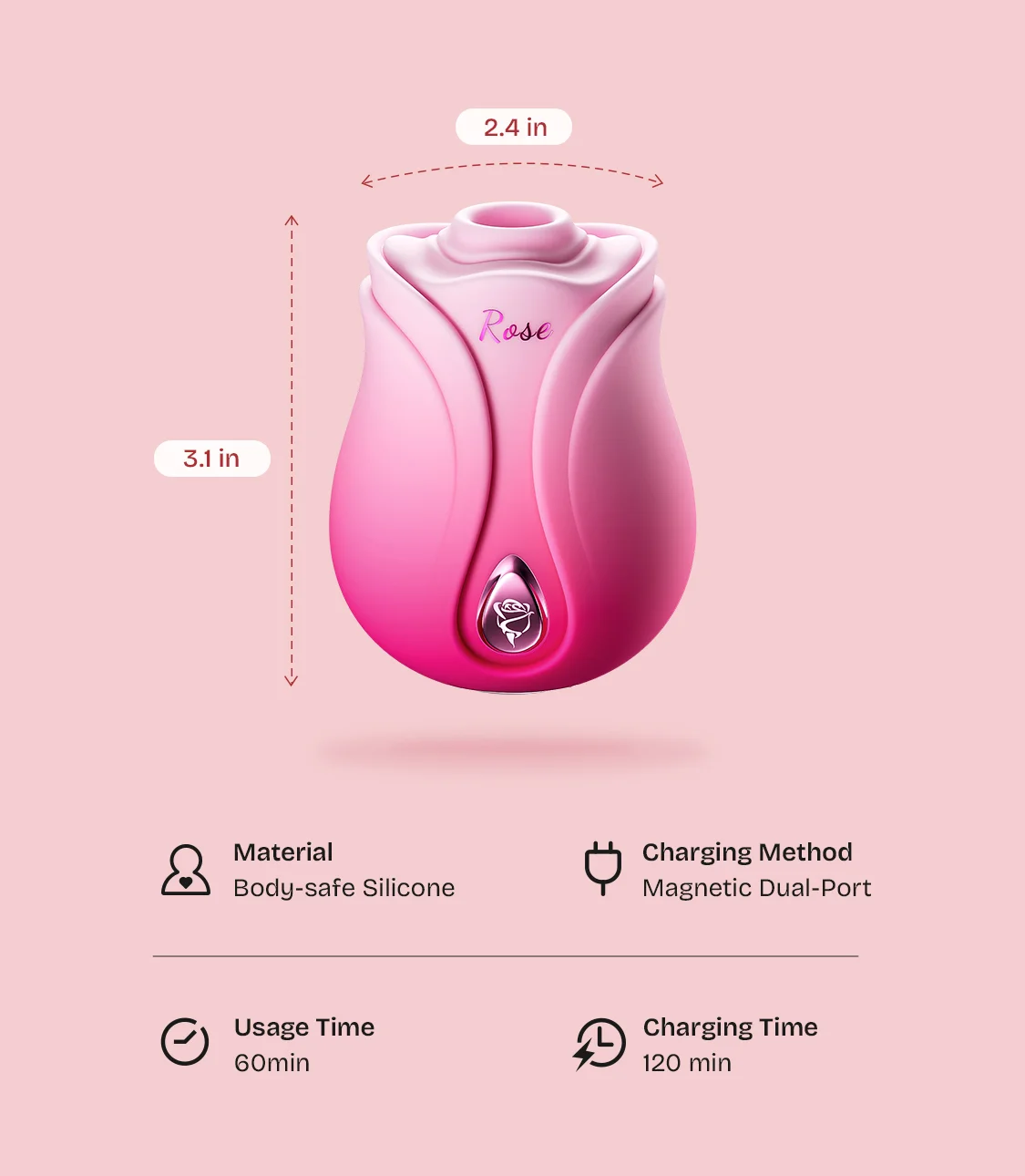 rose toy charge time Rose Toy® Original Vibrator Classic